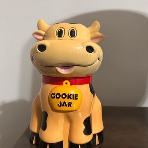 Vintage Mooing Cow Cookie Jar 10" 1992 Fun-Damental Happy Cow